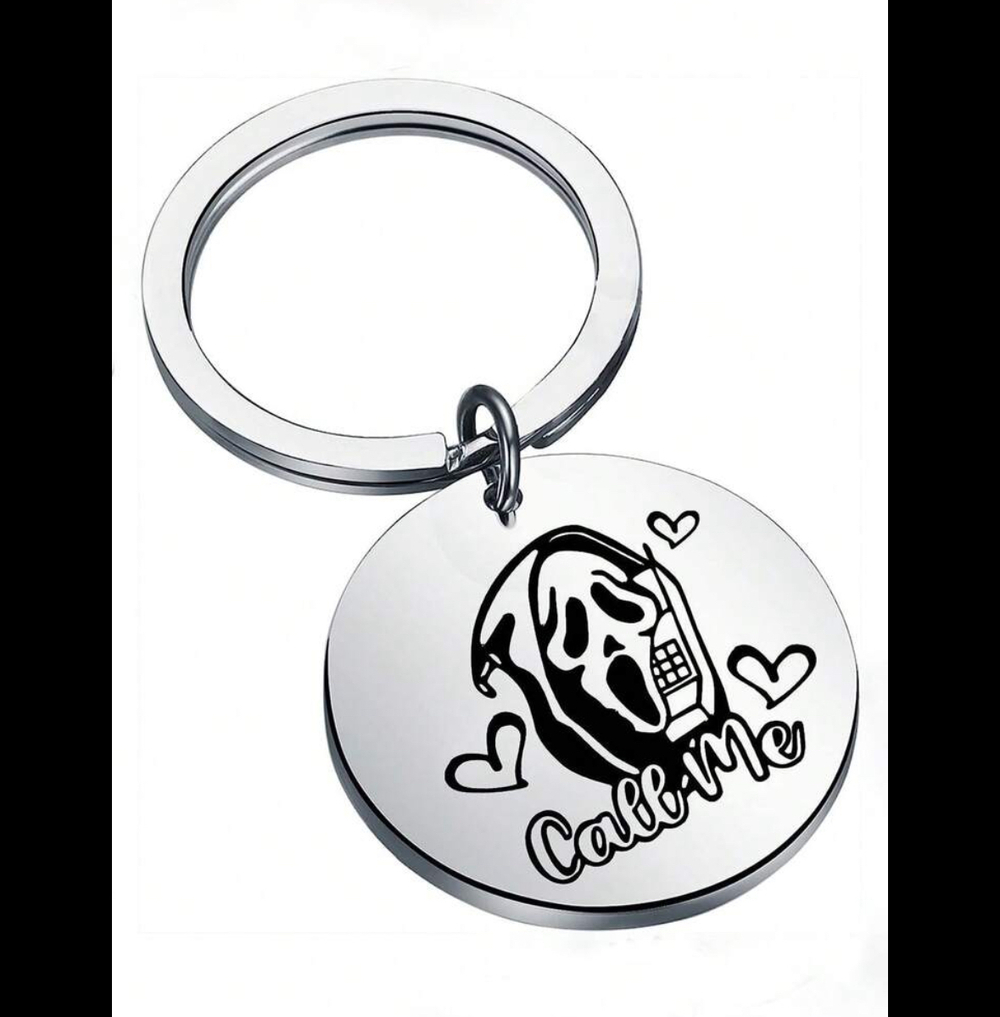 3/$25 Scream Ghost Face Call Me Stainless Steel Keychain NEW
